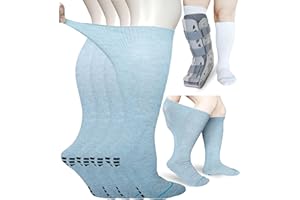 Aisesine Walking Boot Sock Replacement Extra-Wide Knee High Socks for Foot Brace,Fracture Boot Men & Women 2 Pairs