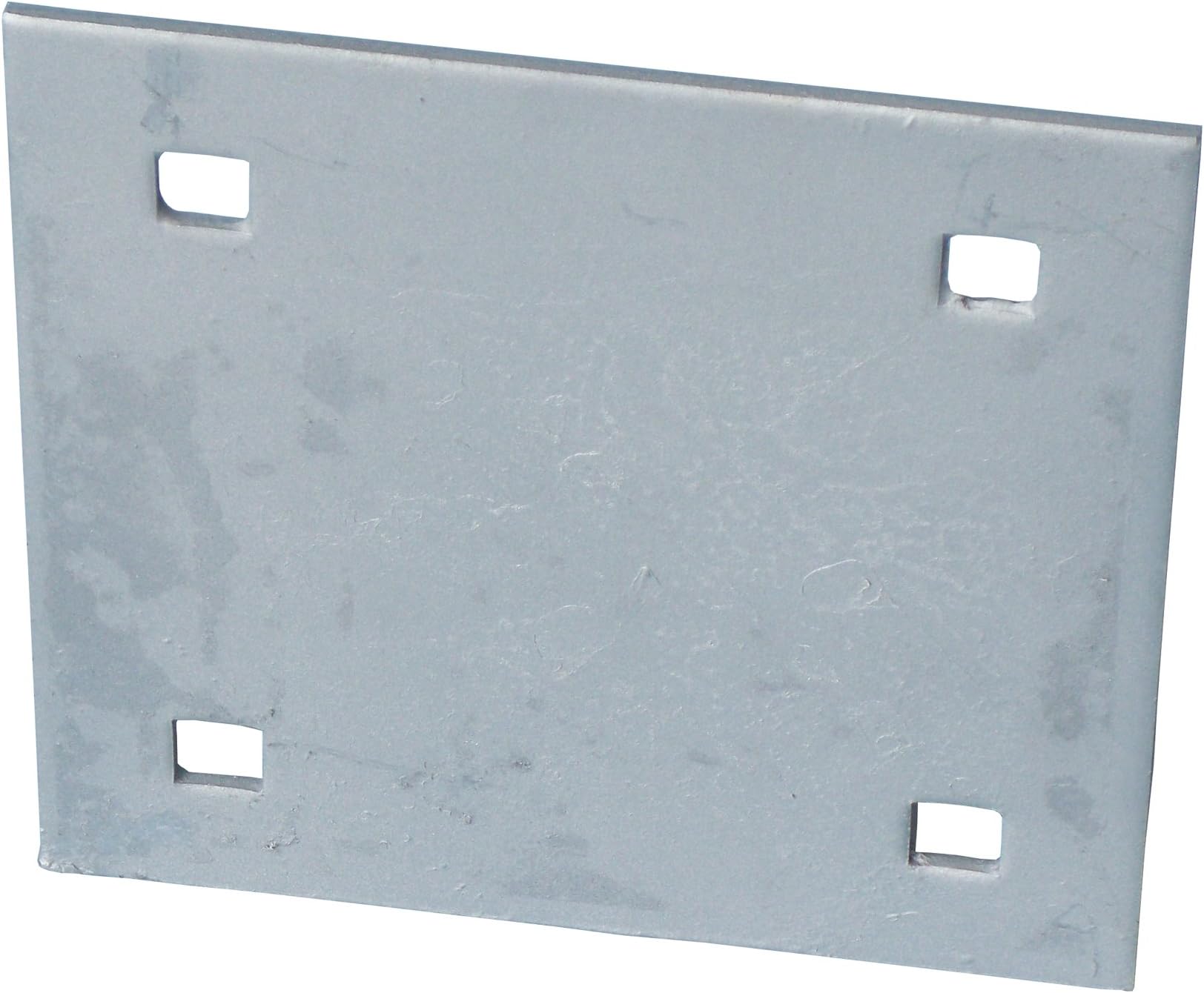 Stationary Dock Backer Plate, Galvanized, 7/16" holes for 3/8" carriage bolts