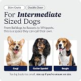 MidWest iCrate 36 Inch Two-Door Folding Dog Crate with Divider Panel view 2