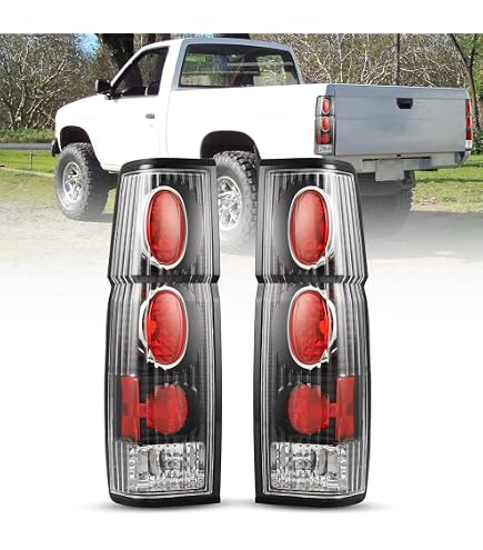 Amazon.com: AmeriLite Black Replacement Brake Tail Lights Set For