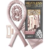 NYK1 Comfortable Heatless Curler Set For Effortless Curls & Waves | 5pc Set | Heatless Hair Curler for Overnight Curls on All