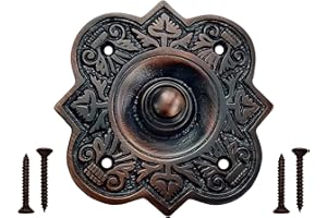 Akatva Door Bell Button – Bell Push Button – Doorbell Chime Wired - Doorbell Button Wired – Door Bell Ringer Button – Doorbell Button Replacement – Wired Doorbell Button - Oil Rubbed Bronze Finish