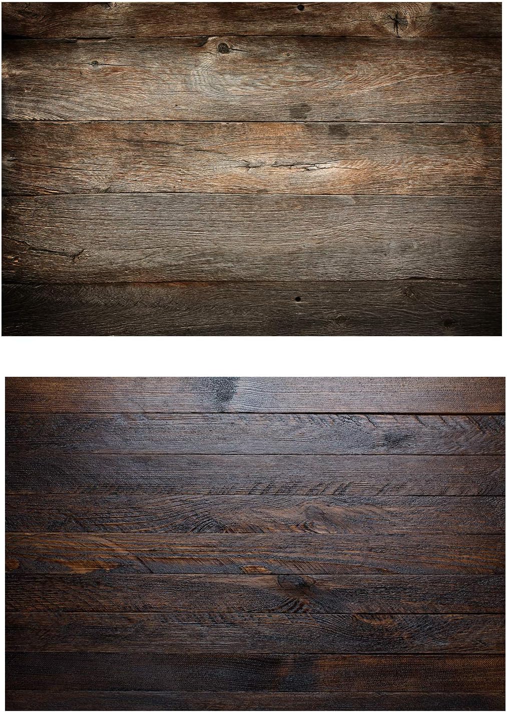 Muzi 32.6''X21.6''(83x55cm) 2 in 1 Seamless Retro Vintage Wood Backdrop Double Sided Background for Photography Waterproof Paper Board for Food, Jewelry Photo Studio Props DP-166