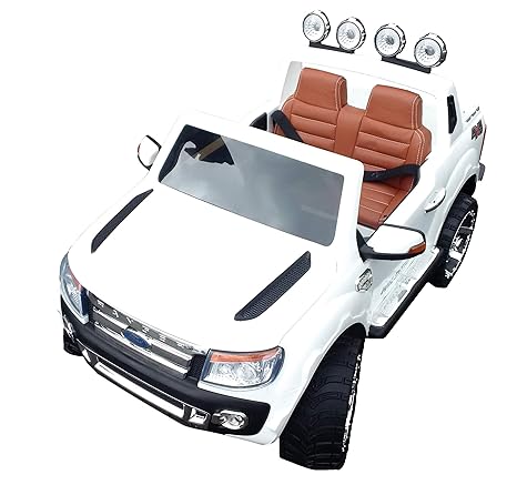 SL Lifestyle Kinderauto Elektro Ford Ranger Vollausstattung R/C Weiss - Mit großem 12V/10Ah Akku 2 Motoren; Kinderautos elekt