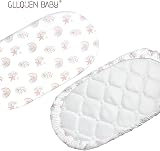 GLLQUEN BABY 4Pack Moses Basket Fitted Sheets 100% Microfiber view 5