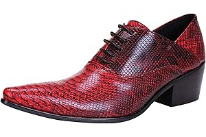 Santimon Mens Western Boots Leather,Lace Up Dress Oxford Shoes,Designer Boots for Men