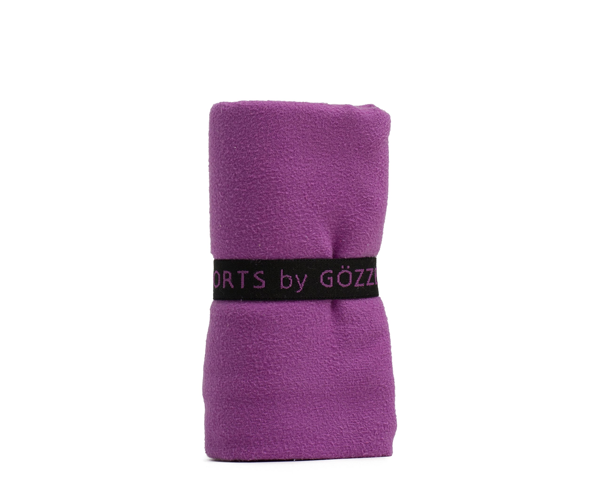 Gözze - Absorbent Sports and Gym Towel, Super Soft, Synthetic Fibre, 50 x 100 cm - Purple