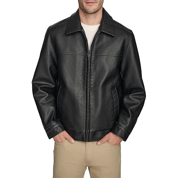 Zulin Men's Genuine Cowhide Leather Classic Jacket (US, Alpha, X
