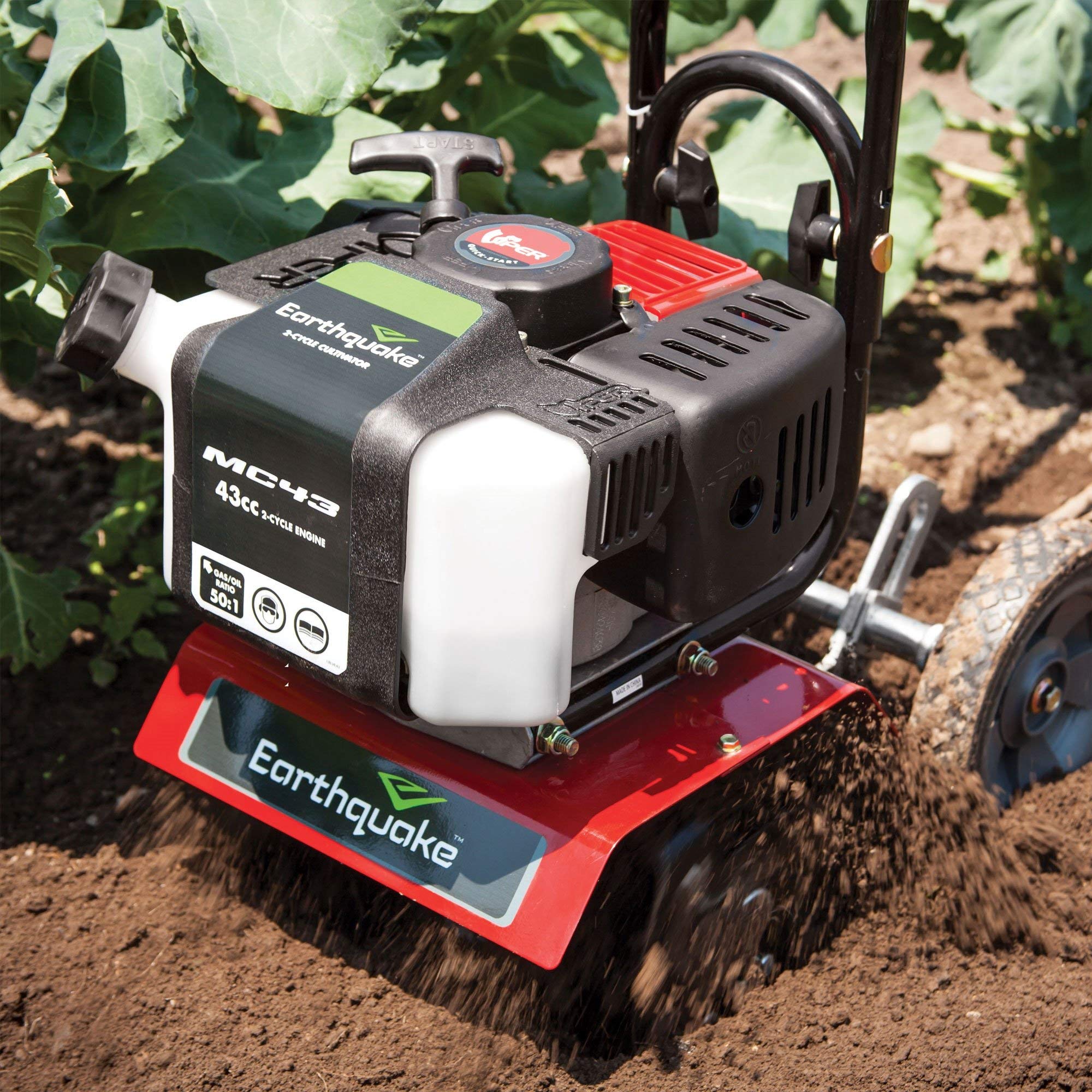 EARTHQUAKE MC43 Cultlivator Lawn Garden Gas Tiller w/Dethatcher
