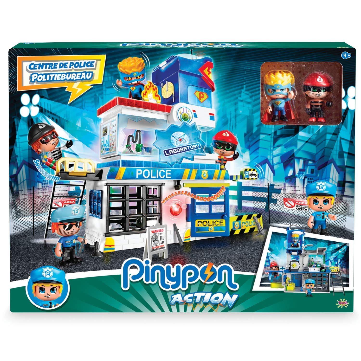 Giochi Preziosi Pinypon Action Police Station with 2 Mix&Match Characters and Accessories