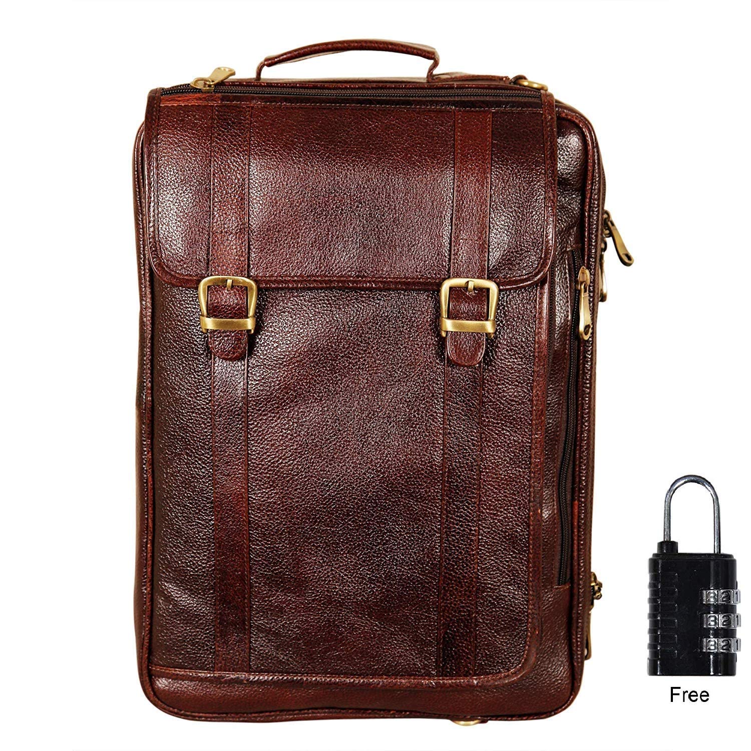 Hyatt Leather Accessories 18 Inch 4 Use Leather Backpack Bag For Men And Women Brown Buy Online In Aruba At Aruba Desertcart Com Productid 116190992