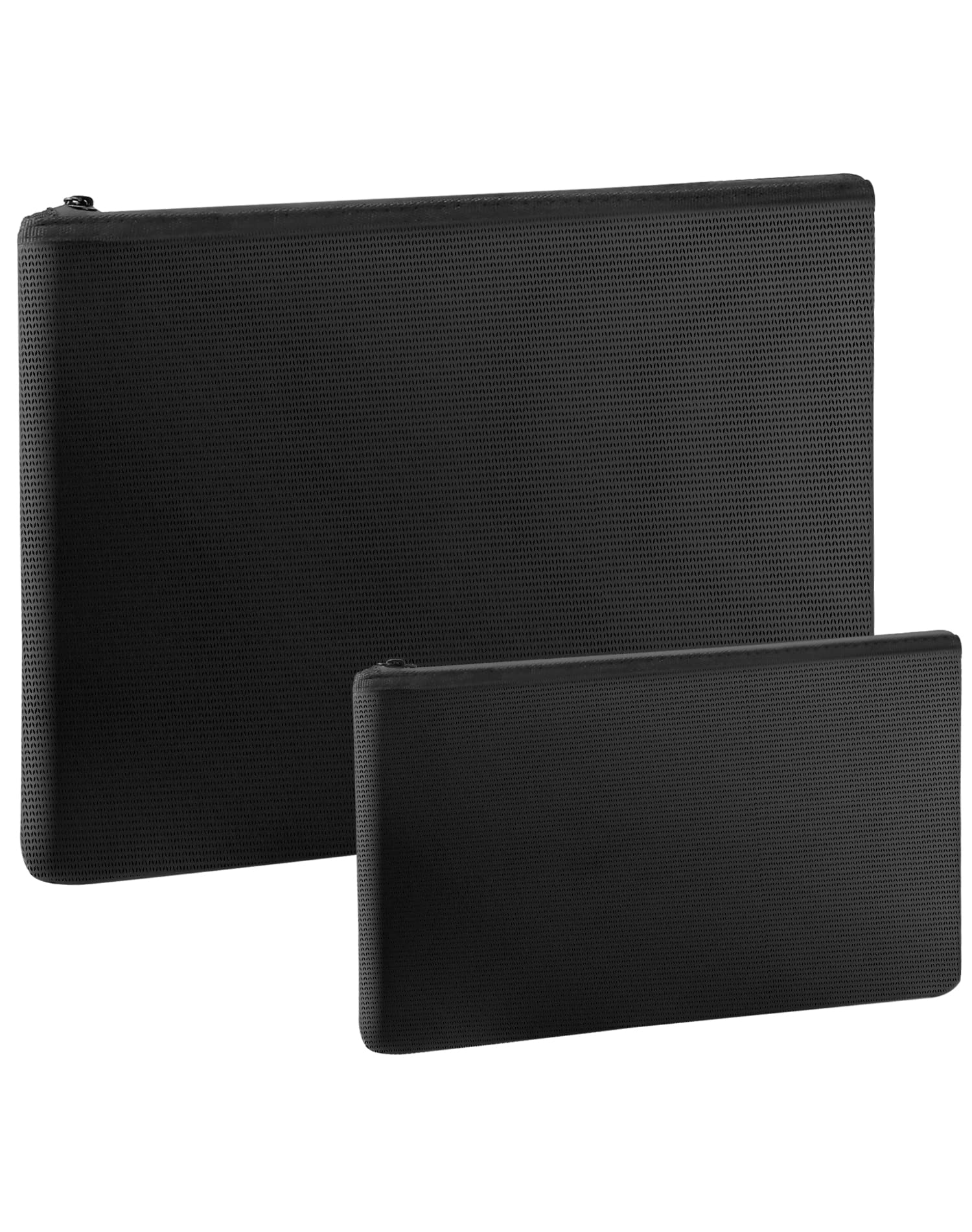 QWORK® Set of 2 Fireproof Document Bag Silicone Coated Fireproof Bag for Documents, Passport, Money, Jewelry, Valuables