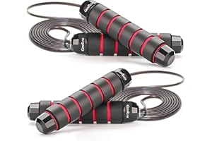GoxRunx Jump Rope Skipping Rope for Fitness Workout Tangle-Free Speed Jumping Rope for Exercise Jump Ropes for Men Women and Kids