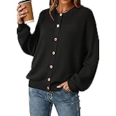 Arach&Cloz Women's Wool Blend Oversized Cardigan Sweaters Button Down Casual Clothing