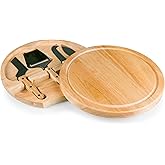 TOSCANA - a Picnic Time brand Circo Cheese Board and Knife Set - Charcuterie Board Set - Wood Cutting Board, (Parawood)