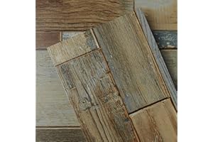 GreenFullHouse Peel and Stick Floor Tile Vinyl Wood Plank 36-Pack 54 Sq.Ft, Rustic Blue, Rigid Surface Hard Core Easy DIY Self-Adhesive Flooring