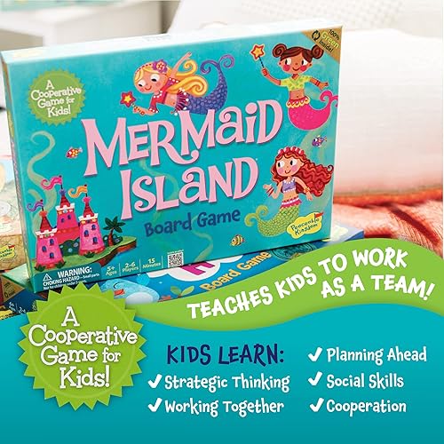 Peaceable Kingdom Mermaid Island Award Winning Cooperative Board