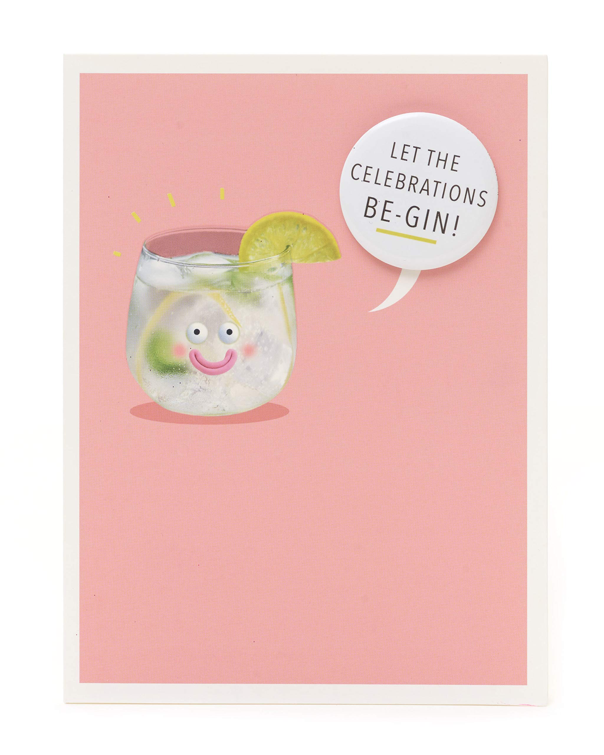 Gin Birthday Card - Birthday Card for Her - Birthday Card Female - Badge Included