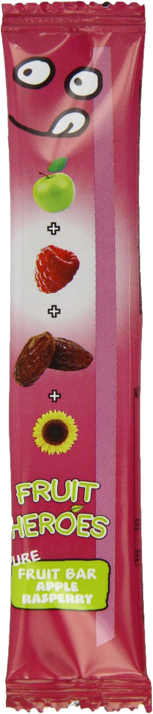 Fruit Heroes Apple Raspberry Fruit Bar 20 g (Pack of 24)