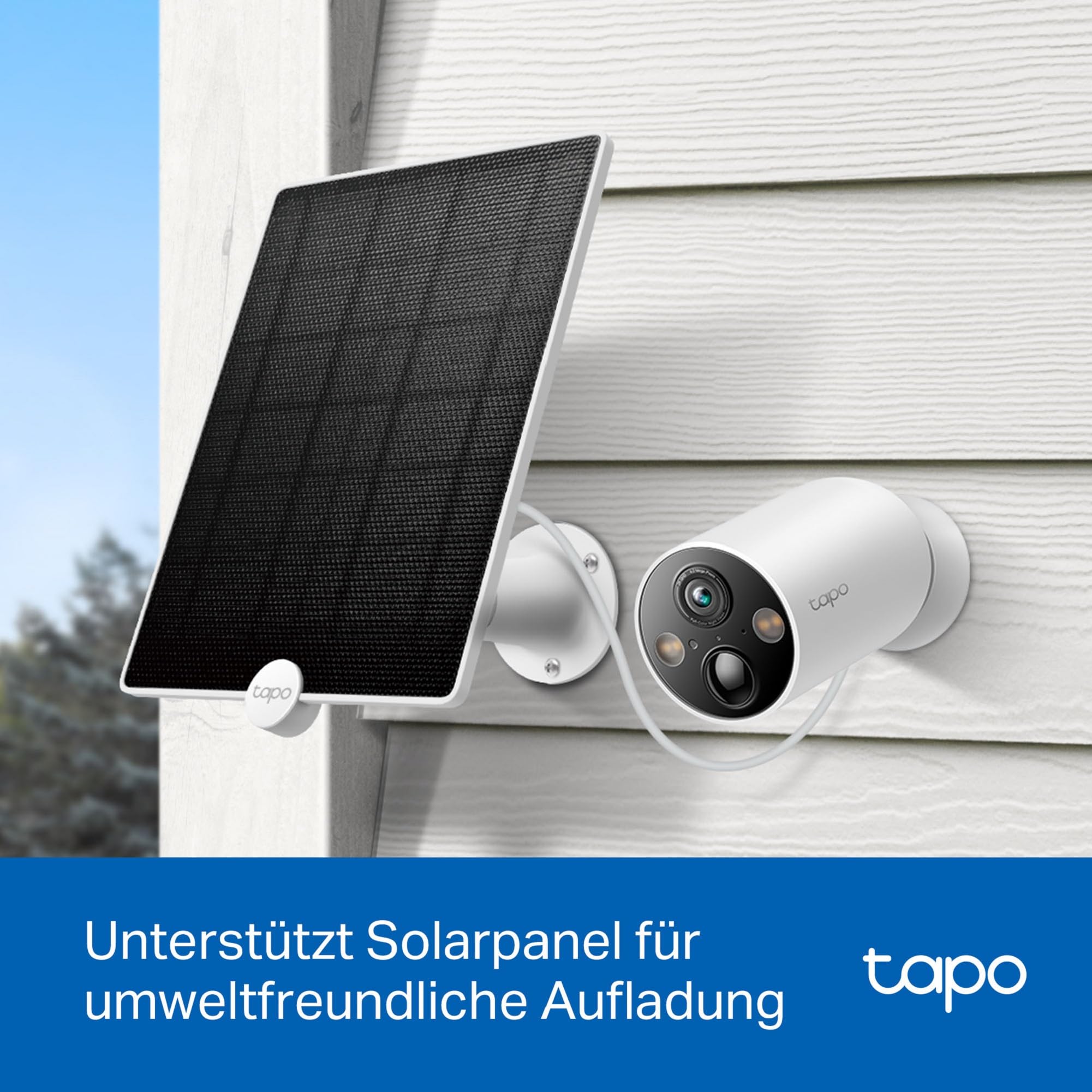 Tapo C425 Außenkamera Akku, Überwachungskamera aussen mit Magnetische Basis, 2K Auflösung, WLAN, 10000-mAh-Akku, 142° FOV, Kein Hub erforderlich, Unterstützt Solarpanel 5