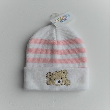 Bonnet Hiver Pour Bebe Fille Blanc Rose Avec Motif Nounours 3 6 Mois Amazon Fr Bebes Puericulture