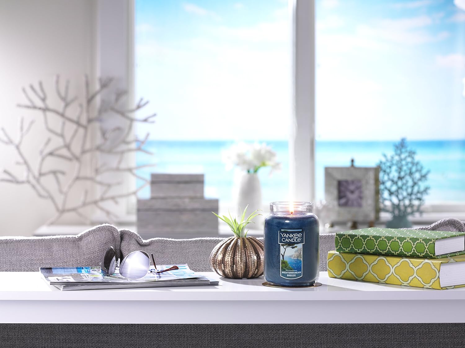 Yankee Candle Large Jar Candle, Mediterranean Breeze: Home & Kitchen
