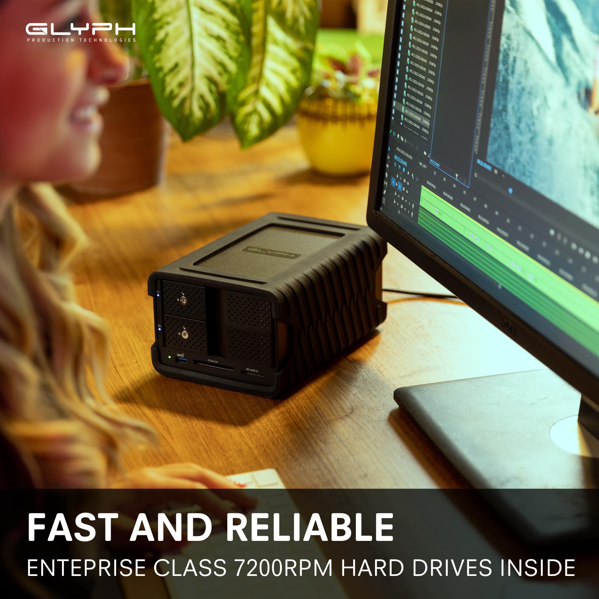 Glyph Blackbox Pro RAID 40TB Thunderbolt 3 Desktop Hard Drive - Black