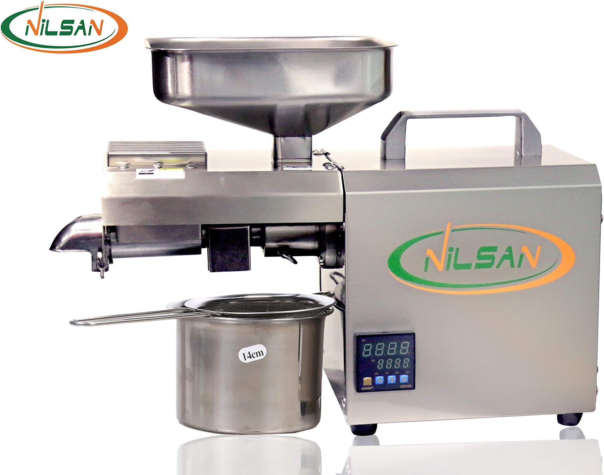 NILSAN Stainless Steel TC 600 Oil Press Machine with Temperature Controller