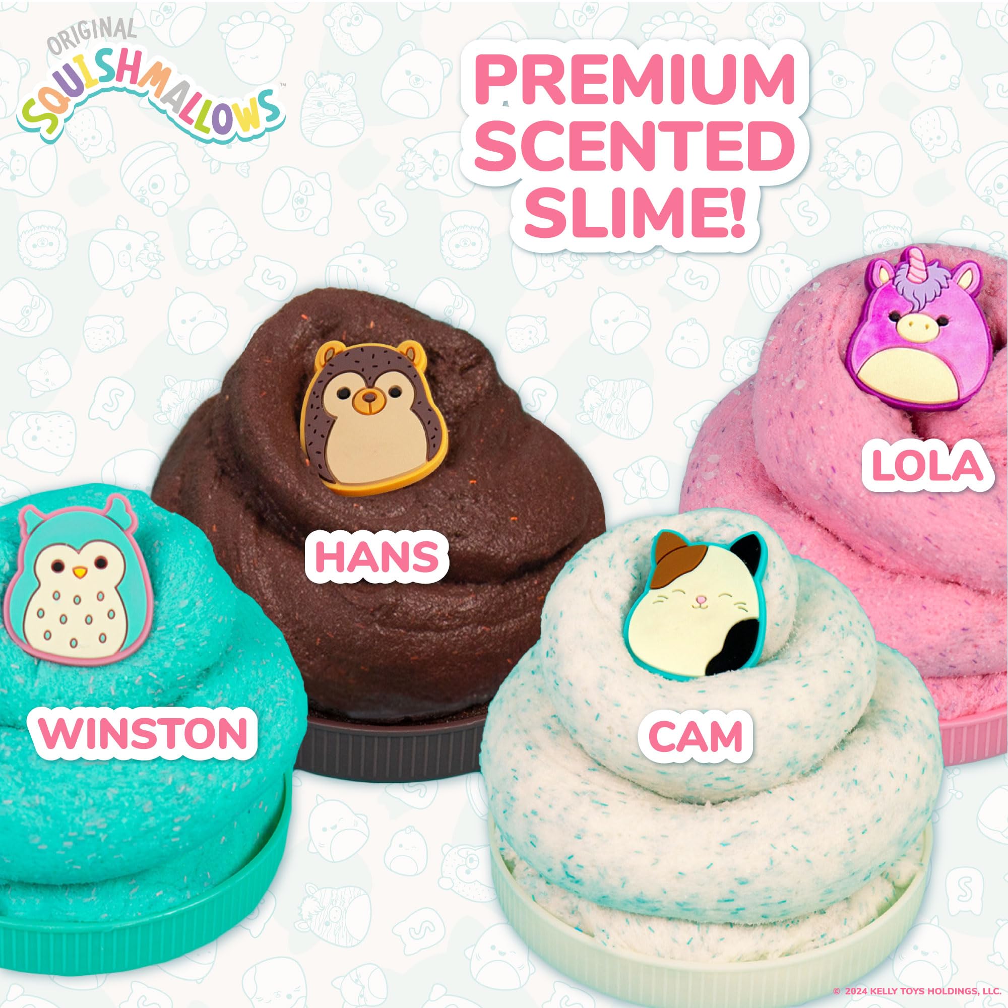 Original Squishmallows Premium Cloud Slime - 4-Pack Scented Slimes