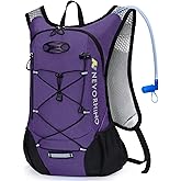 Lightweight Hydration Backpack, Running Backpack with 2L Water Bladder, Hydro Water Daypack for Cycling Hiking Rave for Men Women