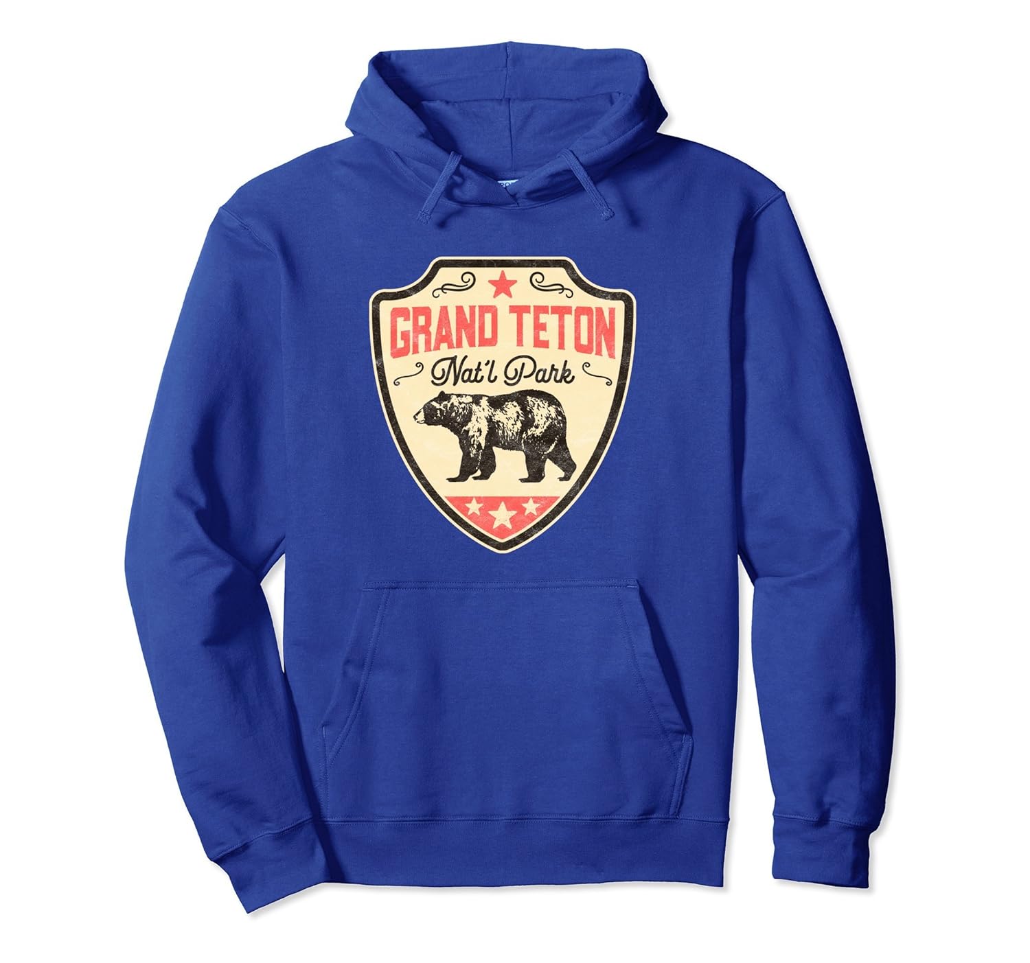 Grand Teton National Park Vintage Grizzly Bear Retro Hoodie-anz