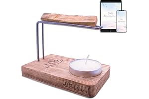 LIWSS Handcrafted Palo Santo Holder & Sage Burner KIT: Includes Palo Santo Stick, Large Tea Candle, Daily Affirmations eBook. Designed to Keep Smudge Sticks Burning Longer. Ideal Spiritual Meditation Gift