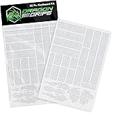Dragon Grips Gaming Keyboard Grip Stickers &amp; Mouse Grip Tape, 35 Piece Set | Mechanical Keyboard Stickers, Clear Grip Tape for RGB Backlit Keycaps, Rubber Non-Slip Stickers for WASD Control, Made in USA