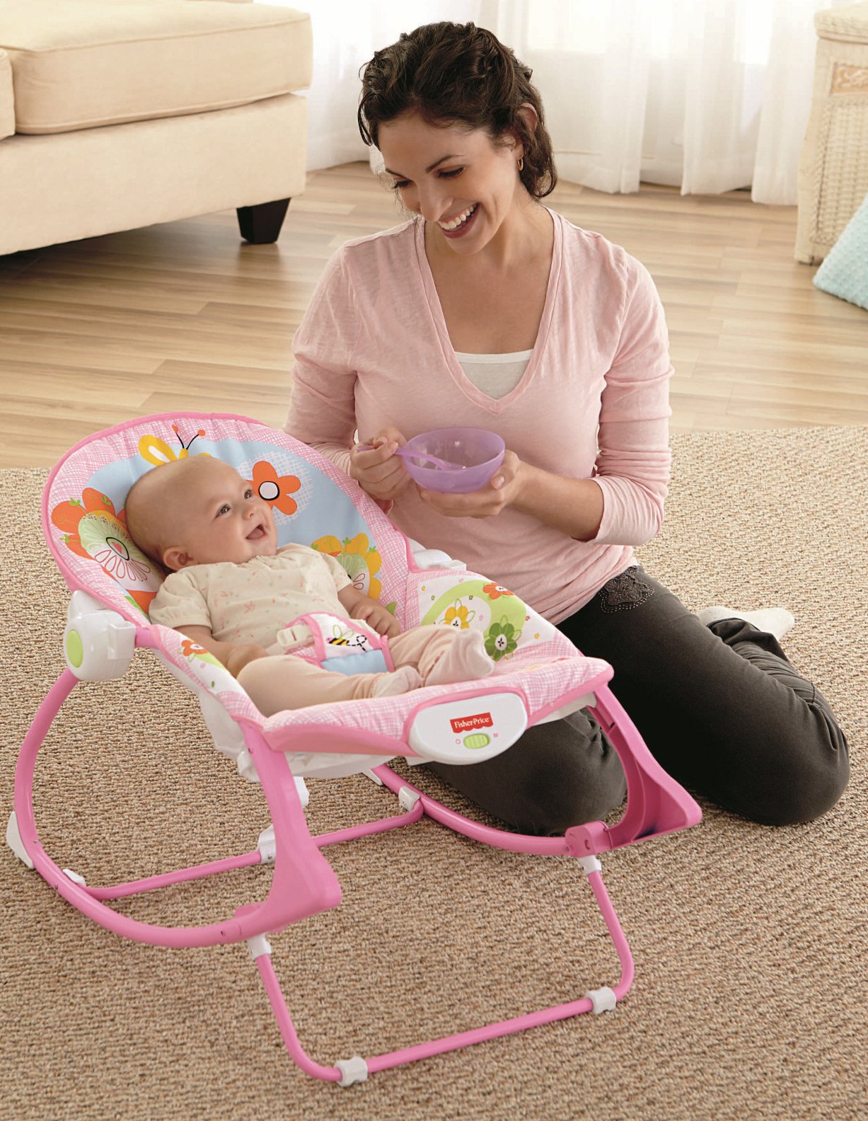 Infant To Toddler Rocker Baby Bed Seater Fun Toys Safety FisherPrice