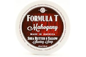 WET SHAVING PRODUCTS Shaving Soap WSP Formula T (Mahogany) 4 Oz Made with Shea Butter & Tallow