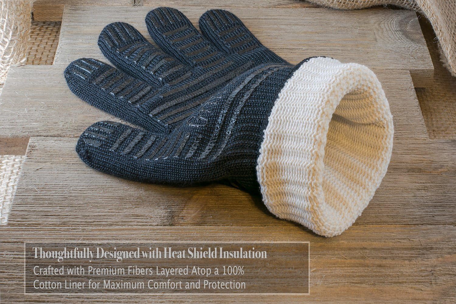Grill Heat Aid BBQ Gloves Heat Resistant 1, 472℉ Extreme. Kitchen Dexterity Handle Oven Cooking Hot Food on Cast Iron, Baking, Barbecue, Smoker. Multi-Purpose Fireproof Indoor Outdoor Use Men & Women : Garden & Outdoor