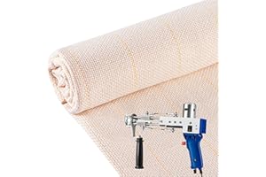 YHZONE 82 x 79 inch Big Size Cotton Primary Tufting Cloth with Grid, White Monk Cloth Fabric Roll with Guidelines for Punch Needle and Rug Tufting,Punch Needle Embroidery Clothes