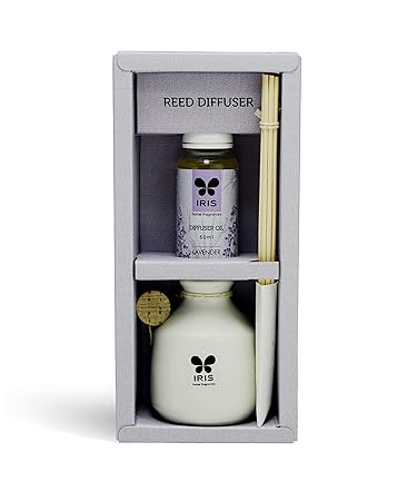 IRIS REED DIFFUSER - Lavender Home Fragances With Ceramic Pot & Diffuser Stick - 0101LA