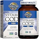 Garden of Life Vitamin Code Whole Food Multivitamin for Men - 120 Capsules, Vitamins for Men, Fruit & Veggie Blend and Probiotics for Energy, Heart, Prostate Health, Vegetarian Mens Multivitamins