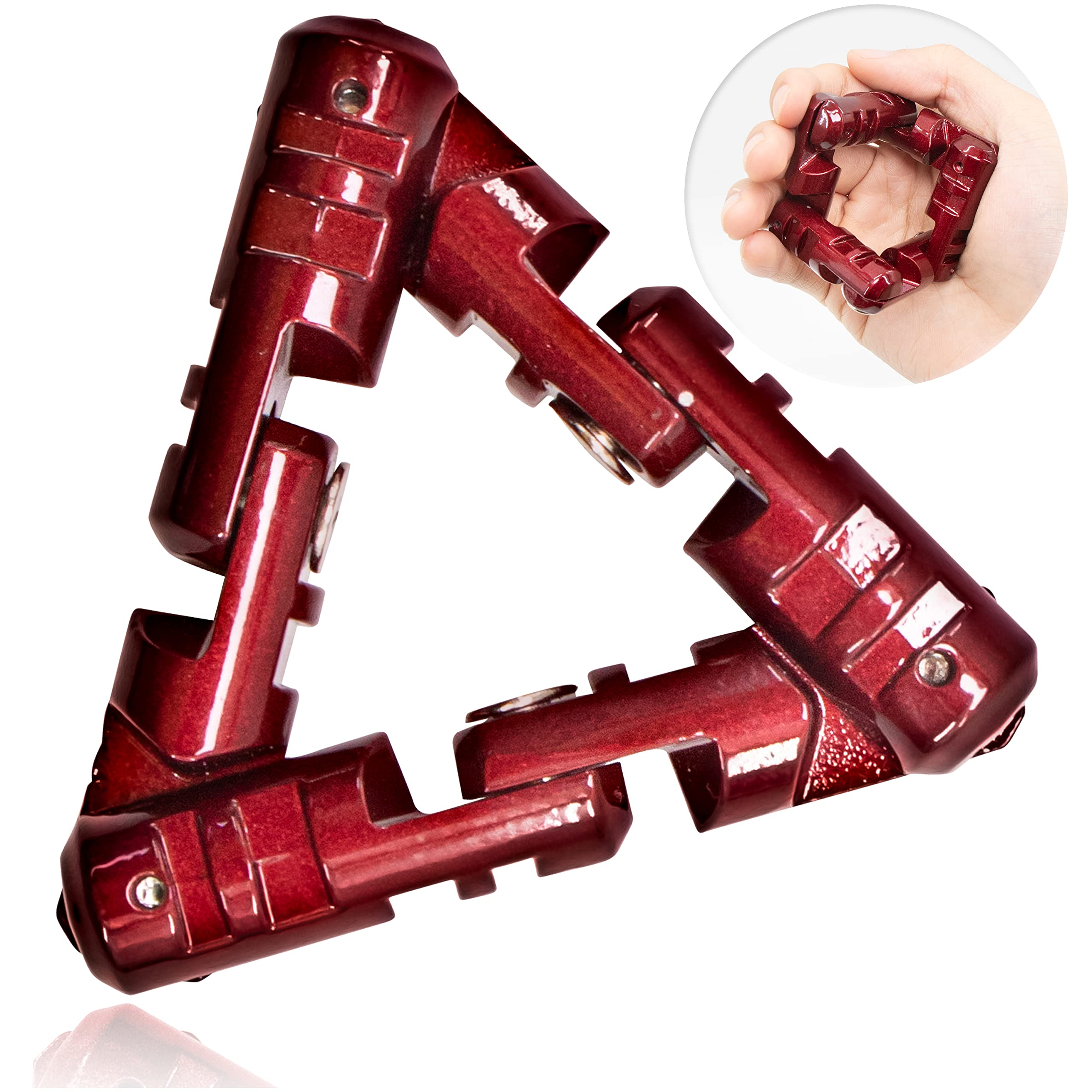 Zolunu Infinite Flip Fidget Toys, Metal Triangles Sensory Hand Fidget Toys for Adults Children Anxiety Stress Relief Toys