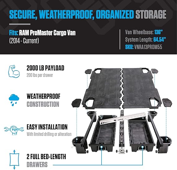 Amazon Com Decked Cargo Van Storage System Compatible With Ram