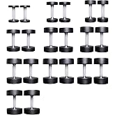 REP Fitness Urethane Coated Round Dumbbells, 5 to 100 lbs, Singles or Pairs, With or Without Rack, Steel Core, Rubber Encased, Chrome Handles, Professional Weights for Home Gym Strength Training