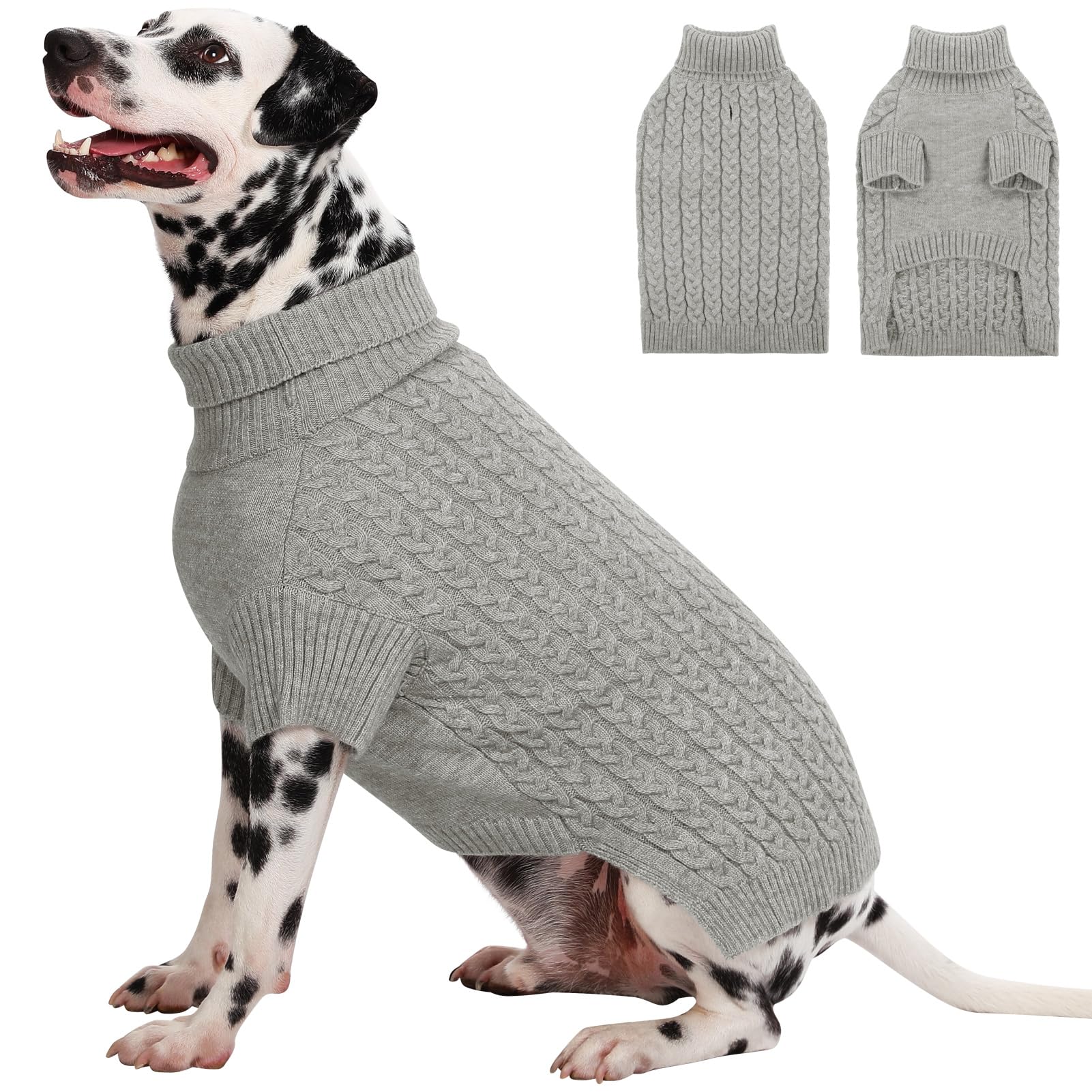 CITÉTOILE Knitted Pullover Dog Jumper, Turtleneck Sweater, Comfortable Winter Coat, Warm and Light