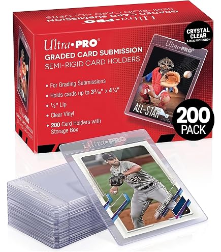ultra pro graded card submission semi rigid Amazon.com: 200 Ultra Pro Graded Card Submission Semi Rigid 1/2