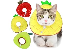 Arrozon 3 Pcs Cat Cone Collar Soft Adjustable Cat Recovery Collar Kitten Cones After Surgery Cute Pet Elizabeth Circle Soft Cone for Cats Small Dogs Pet Donut Collar