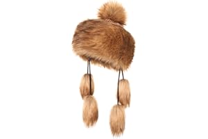 Futrzane Classic Mongolian Hat - Faux Fur Hats for Women - Fun Russian Style Hat