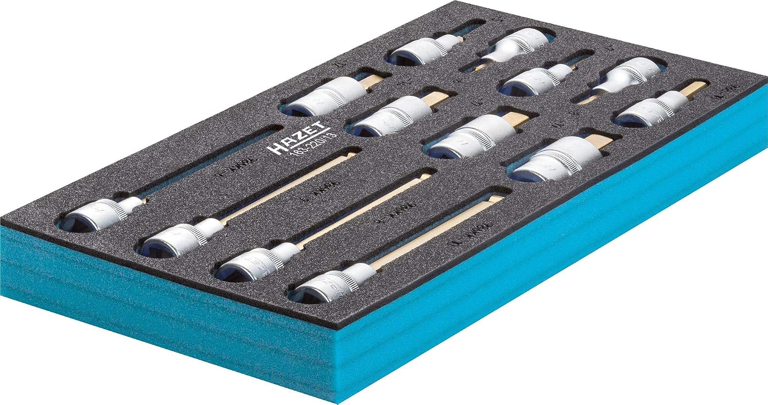 HAZET 163-220/13 Hexagon Profile Screwdriver Socket Set - CVD-Tin Coated - Image 3