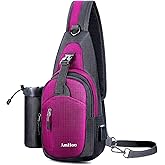 AmHoo Sling Backpack Chest Shoudler Crossbody Bag Water Resistant Hiking Daypack