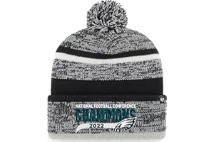 47 Men's Black Philadelphia Eagles 2022 NFC Champions Northward Cuffed Pom Knit Hat