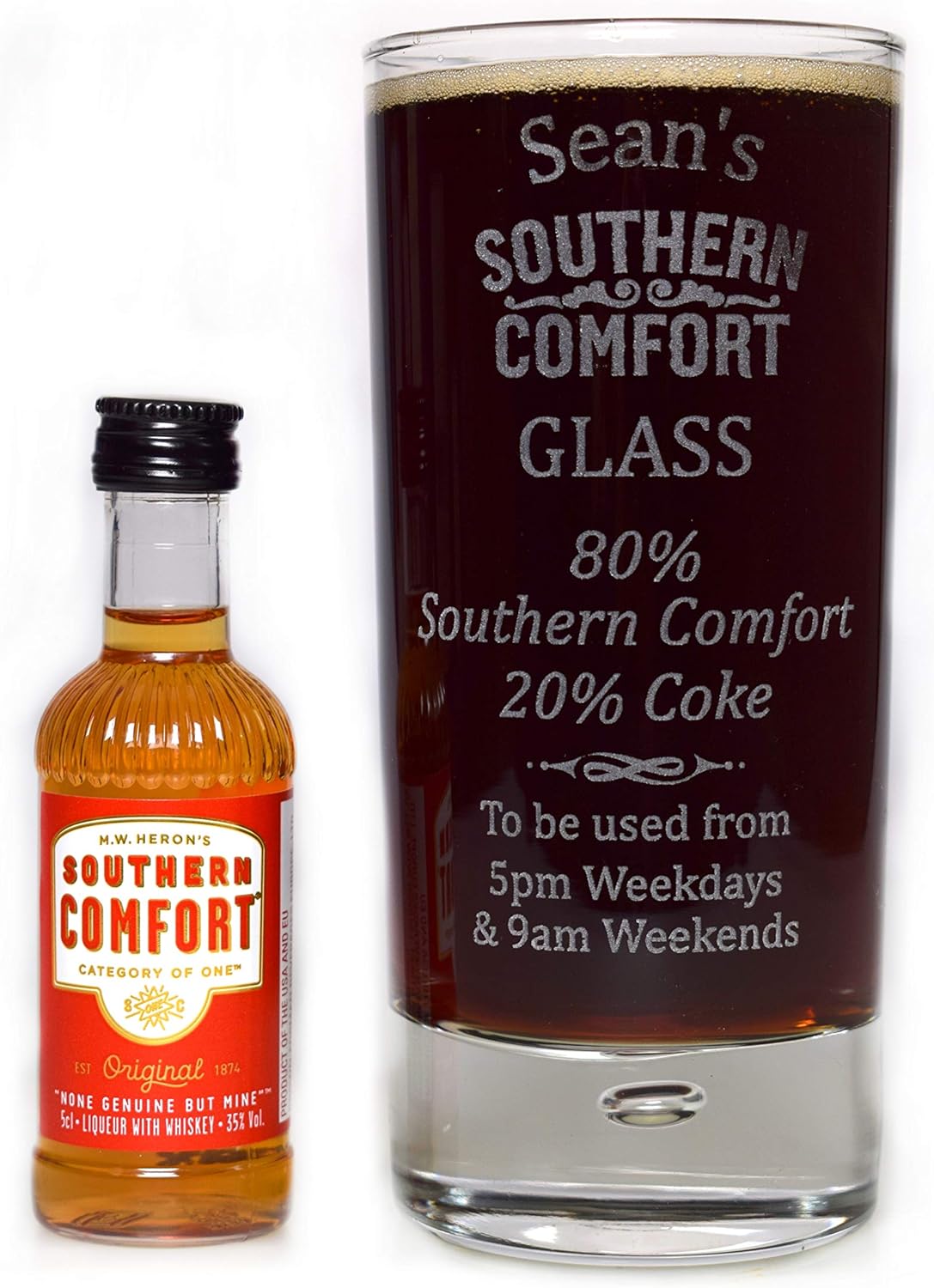 Personalised Engraved Southern Comfort Design Bubble Based